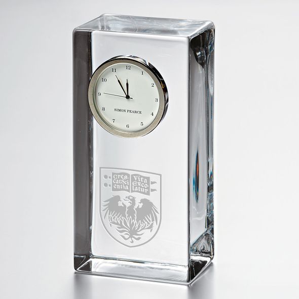 Chicago Tall Glass Desk Clock by Simon Pearce - Image 1