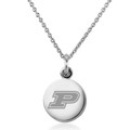 Purdue University Necklace with Charm in Sterling Silver - Image 1