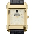NC State Men's Gold Quad with Leather Strap - Image 1