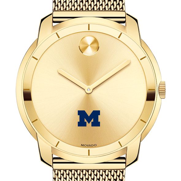 University of Michigan Men's Movado Gold Bold 44