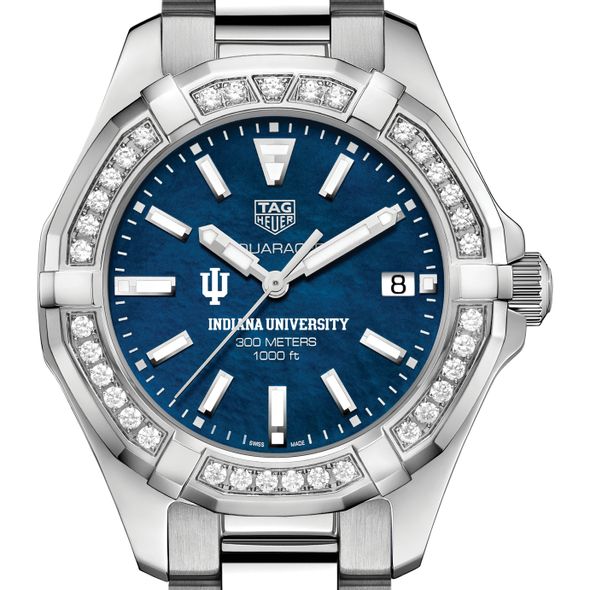 Indiana Women's TAG Heuer 35mm Steel Aquaracer with Blue Dial - Image 1