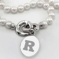 Rutgers University Pearl Necklace with Sterling Silver Charm - Image 2