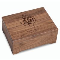 Texas A&M University Solid Walnut Desk Box