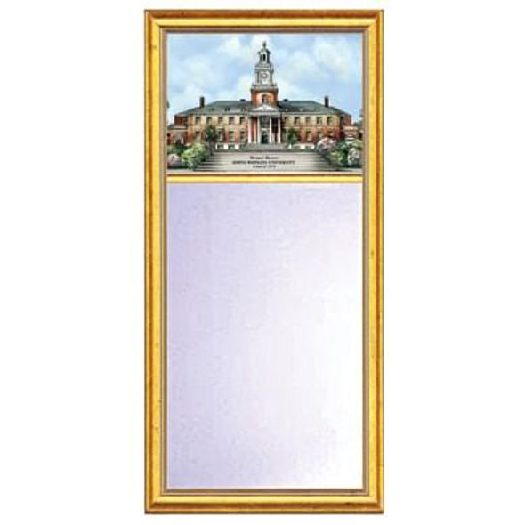 Johns Hopkins Eglomise Mirror with Gold Frame