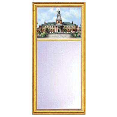 Johns Hopkins Eglomise Mirror with Gold Frame