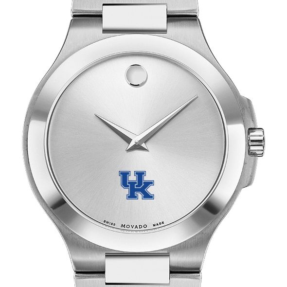 University of Kentucky Men's Movado Collection Stainless Steel Watch with Silver Dial - Image 1