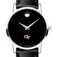 Georgia Tech Women's Movado Museum with Leather Strap