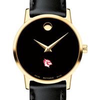 Wesleyan Women's Movado Gold Museum Classic Leather