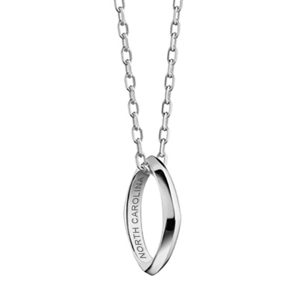 University of North Carolina Monica Rich Kosann Poesy Ring Necklace in Silver - Image 1