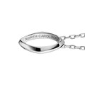 University of North Carolina Monica Rich Kosann Poesy Ring Necklace in Silver - Image 3