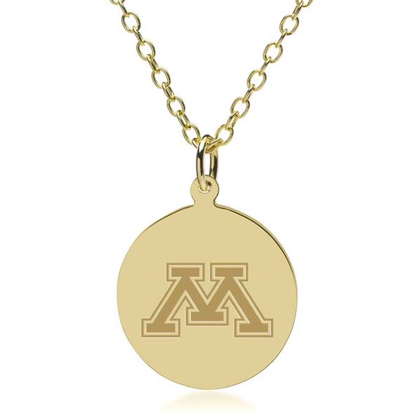 Minnesota 14K Gold Pendant & Chain - Image 1