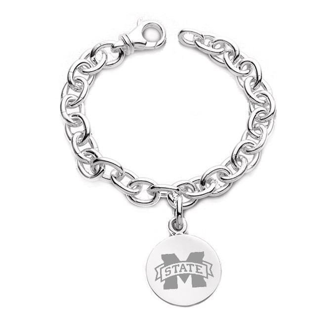 Mississippi State Sterling Silver Charm Bracelet
