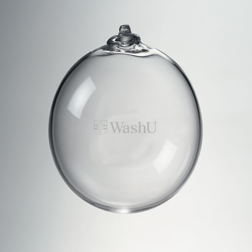 WUSTL Glass Ornament by Simon Pearce