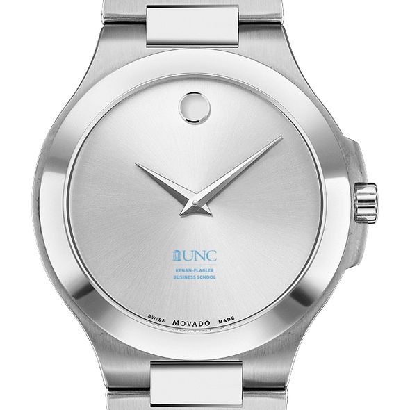 UNC Kenan-Flagler Men's Movado Collection Stainless Steel Watch with Silver Dial - Image 1