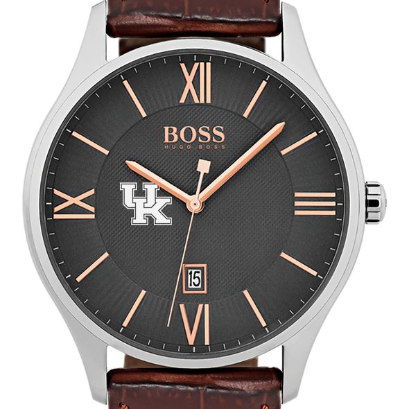 University of Kentucky Men's BOSS Classic with Leather Strap from M.LaHart