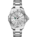 Michigan State Men's TAG Heuer Steel Aquaracer with Silver Dial - Image 2
