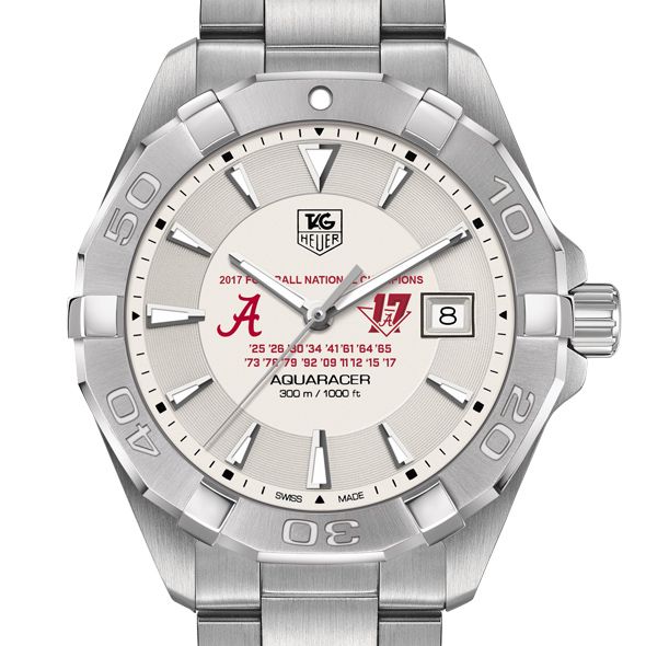 Alabama Crimson Tide 2017 National Championship Men's TAG Heuer Steel Aquaracer
