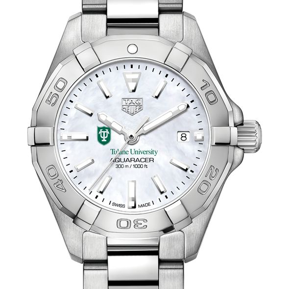 Tulane University Women's TAG Heuer Steel Aquaracer w MOP Dial