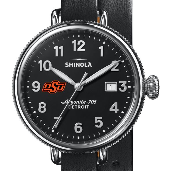 Oklahoma State Shinola Watch, The Birdy 38mm Black Dial - Image 1