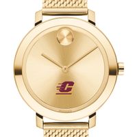 Central Michigan Women's Movado Bold Gold with Mesh Bracelet
