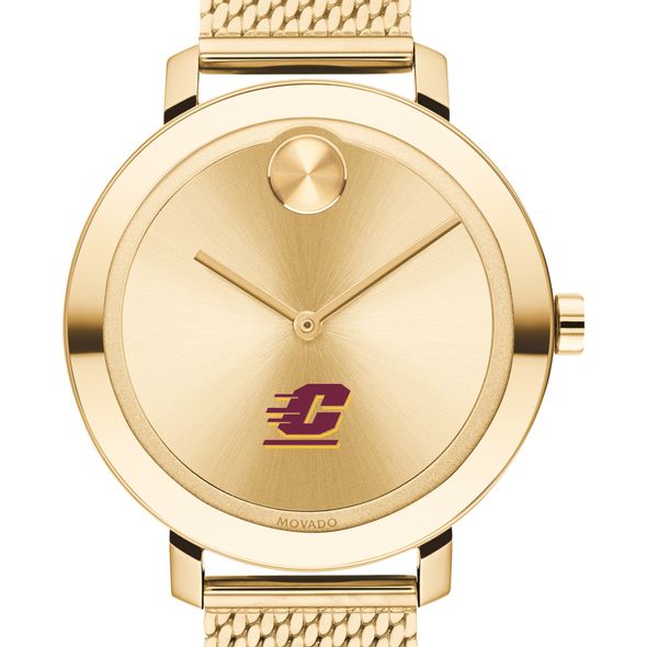 Central Michigan Women's Movado Bold Gold with Mesh Bracelet - Image 1