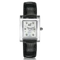 Delta Gamma Women's Mother of Pearl Quad Watch with Diamonds & Leather Strap - Image 1