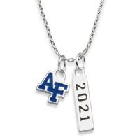 2021 US Air Force Academy Sterling Silver Necklace with Two Charms