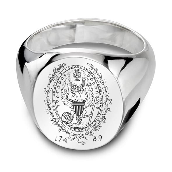 Georgetown Sterling Silver Oval Signet Ring - Image 1
