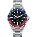 click to view George Mason Men's TAG Heuer Automatic GMT Aquaracer with Black Dial and Blue & Red Bezel - Image 2