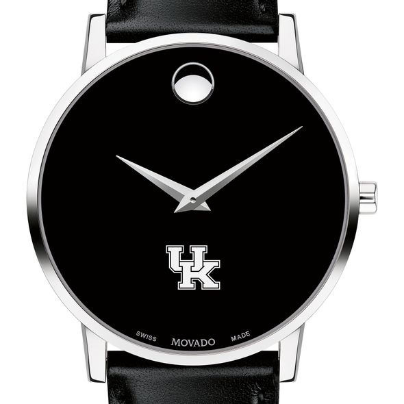 University of Kentucky Men's Movado Museum with Leather Strap - Image 1