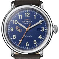 FSU Shinola Watch, The Runwell Automatic 45mm Royal Blue Dial