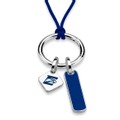 Emory Silk Necklace with Enamel Charm & Sterling Silver Tag - Image 1