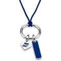 Emory Silk Necklace with Enamel Charm & Sterling Silver Tag - Image 2
