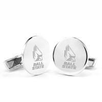 Ball State Cufflinks in Sterling Silver