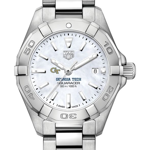 Georgia Tech Women's TAG Heuer Steel Aquaracer w MOP Dial