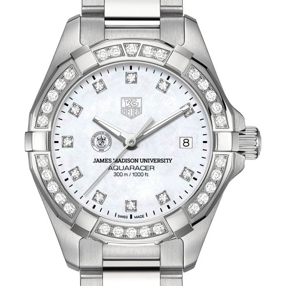 James Madison University W's TAG Heuer Steel Aquaracer with MOP Dia Dial & Bezel