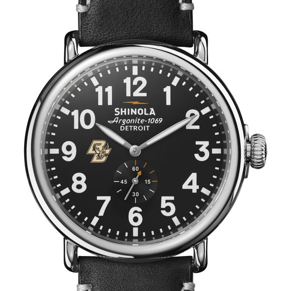 Boston College Shinola Watch, The Runwell 47mm Black Dial - Image 1