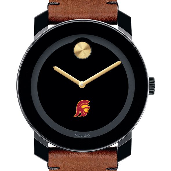 University of Southern California Men's Movado BOLD with Brown Leather Strap - Image 1