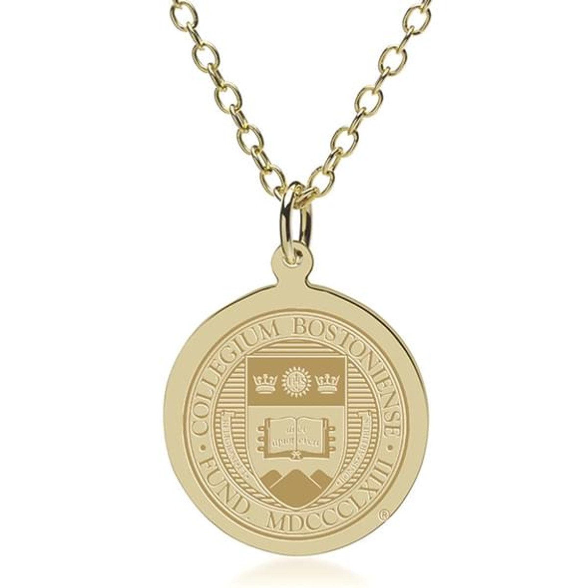 Boston College 14K Gold Pendant & Chain at M.LaHart & Co.