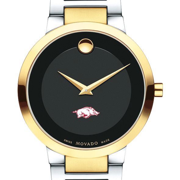 University of Arkansas Men's Movado Two-Tone Modern Classic Museum with Bracelet