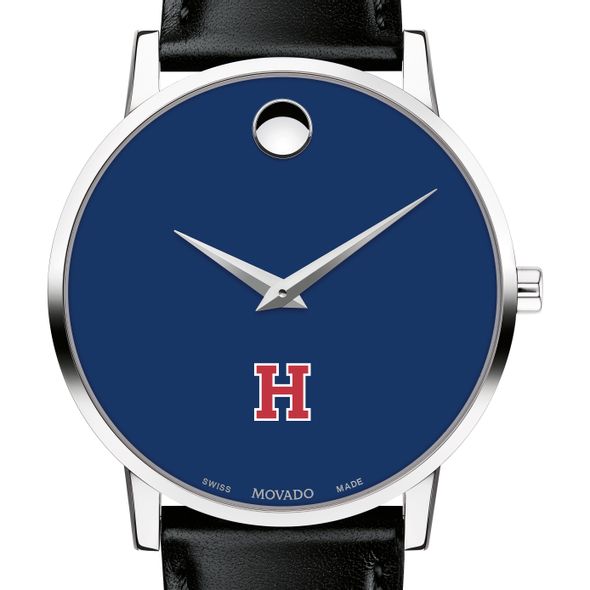 Harvard University Men's Movado Museum with Blue Dial & Leather Strap