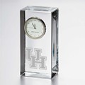 Houston Tall Glass Desk Clock by Simon Pearce - Image 1