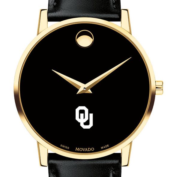 Oklahoma Men's Movado Gold Museum Classic Leather - Image 1