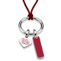 University of South Carolina Silk Necklace with Enamel Charm & Sterling Silver Tag - Image 1