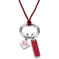 University of South Carolina Silk Necklace with Enamel Charm & Sterling Silver Tag - Image 2
