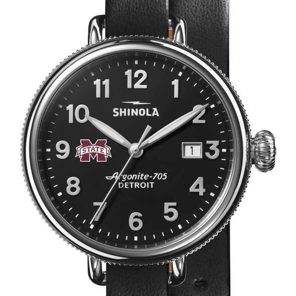 MS State Shinola Watch, The Birdy 38mm Black Dial - Image 1