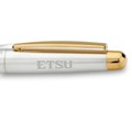 East Tennessee State University Fountain Pen in Sterling Silver with Gold Trim - Image 2