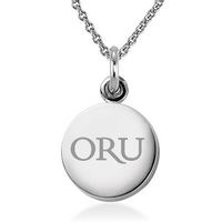 Oral Roberts Necklace with Charm in Sterling Silver