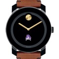 East Carolina University Men's Movado BOLD with Brown Leather Strap - Image 1