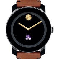 East Carolina University Men's Movado BOLD with Brown Leather Strap